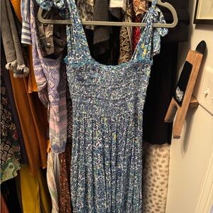 Poupette St. Barth Blue and Green Maxi Dress